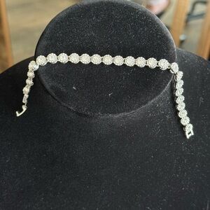 Premier Designs Silver Tennis Bracelet | Sparkling Rhinestone Classic